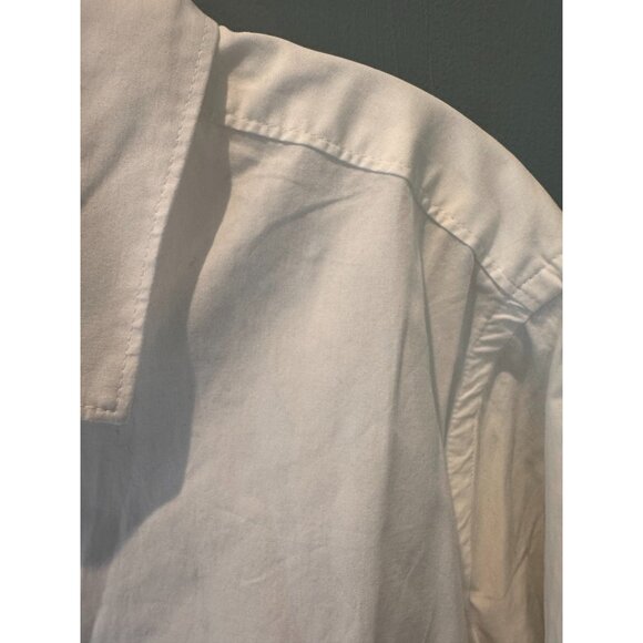 NWT Free Assembly White Cotton Button Down Tunic Shirt Womens Size Medium - Picture 3 of 9